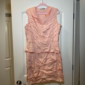 Antonio Melani Layered Pink Ruffle Dress